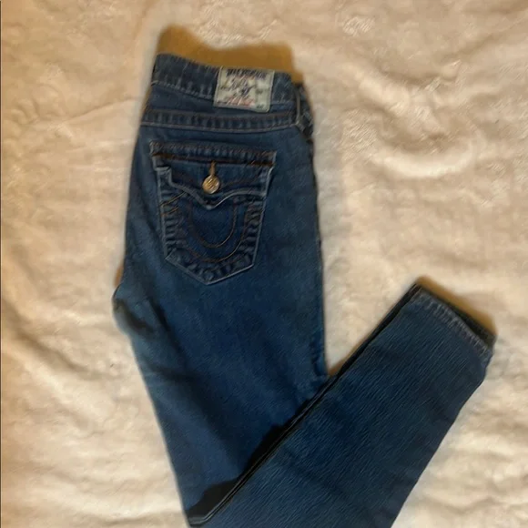 True Religion Women’s Blue Skinny Jeans Size 31x28 - Picture 10 of 14